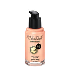 Max Factor Facefinity All Day Flawless 3-in-1 Foundation – Up to 30-Hour Wear, SPF 20+, Vegan