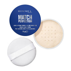 Rimmel Match Perfection Loose Powder, Smooth Matte Finish – 001 Translucent, 18g