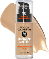 Revlon ColorStay Liquid Foundation for Combination & Oily Skin – 180 Sand Beige, 30 ml