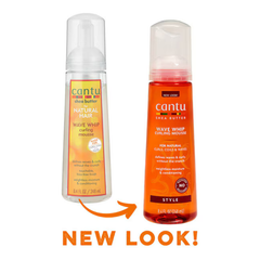 Cantu Natural Hair Wave Whip Curling Mousse for Defined, Bouncy Waves & Curls, 248ml