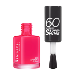 Rimmel London 60 Seconds Super Shine Nail Polish – 300 Glaston Berry, 8 ml