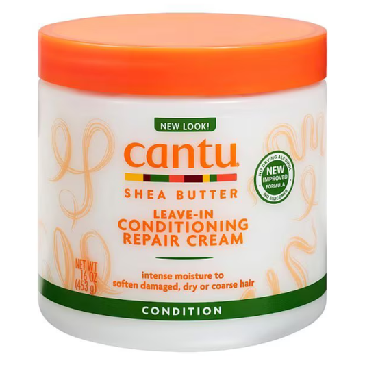 Cantu Shea Butter Leave-In Conditioning Repair Cream for Dry or Damaged Hair, 453g