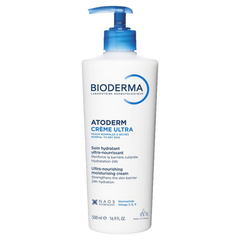 Bioderma Atoderm Crème Ultra-Nourishing Moisturising Cream for Normal to Dry Skin, 24-Hour Hydration, 500 ml