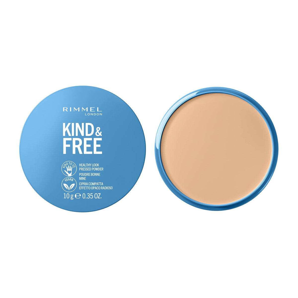 Rimmel Kind + Free Pressed Powder, Lightweight & Fragrance Free – 010 Fair