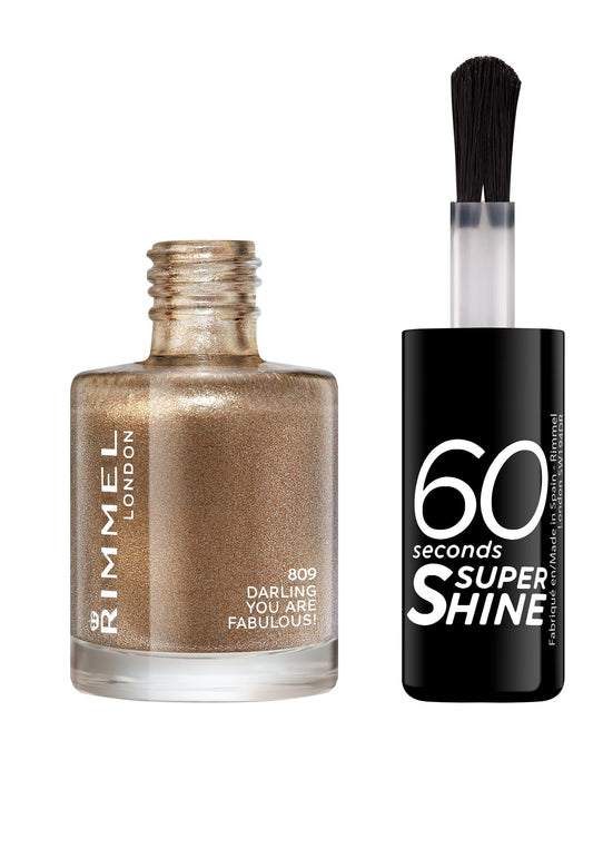 Rimmel 60 Seconds Gold Super Shine 809 Darling You Are Fabulous Nail Polish 8ml