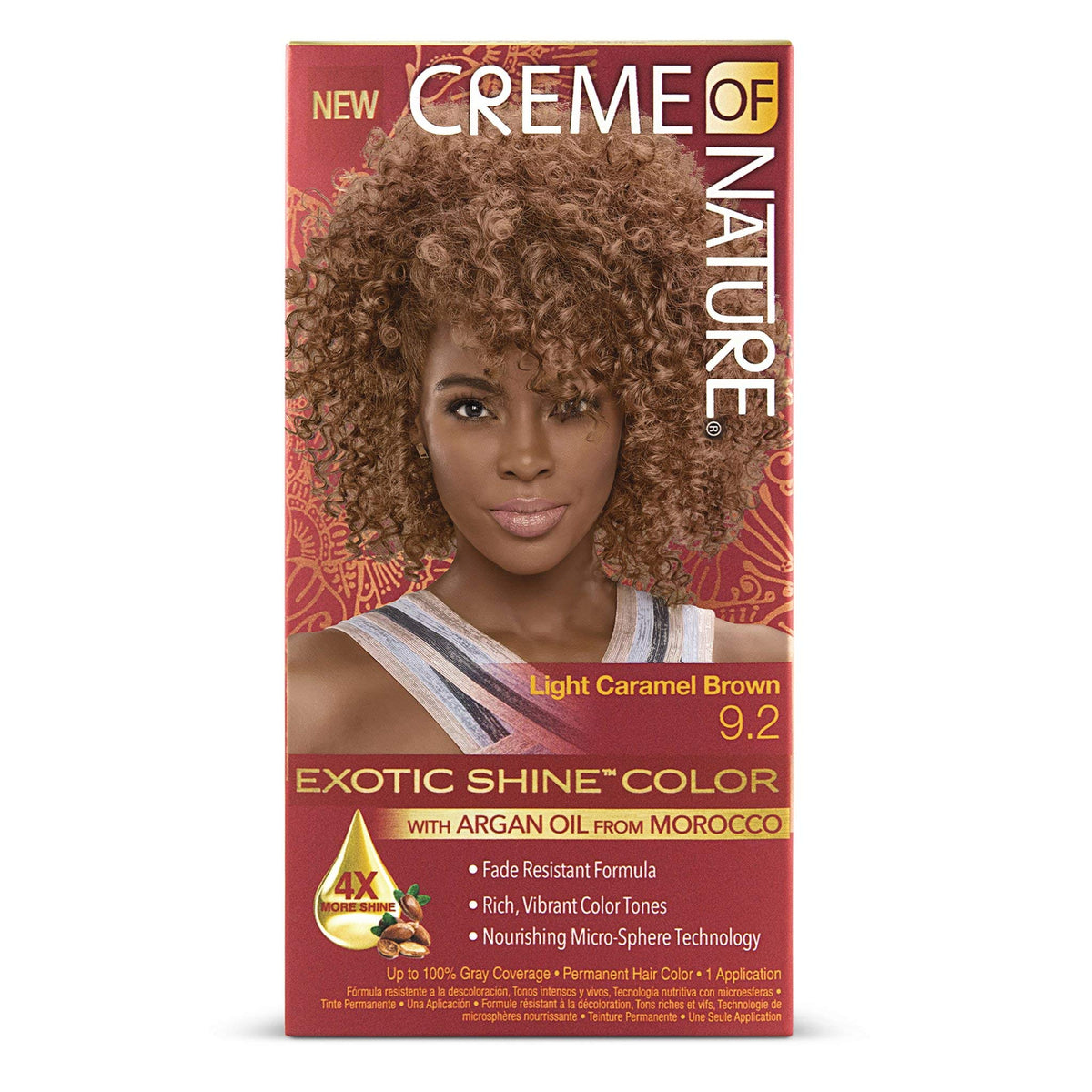 Rimmel Creme of Nature Exotic Shine Hair Colour – Light Caramel Brown 9.2