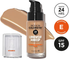 Revlon Colorstay Combination/Oily With Pump, 350 Rich Tan, 30 ml