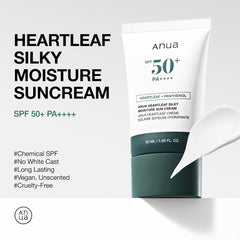 Anua Heartleaf Silky Moisture Sun Cream SPF 50 PA++++ 50ml