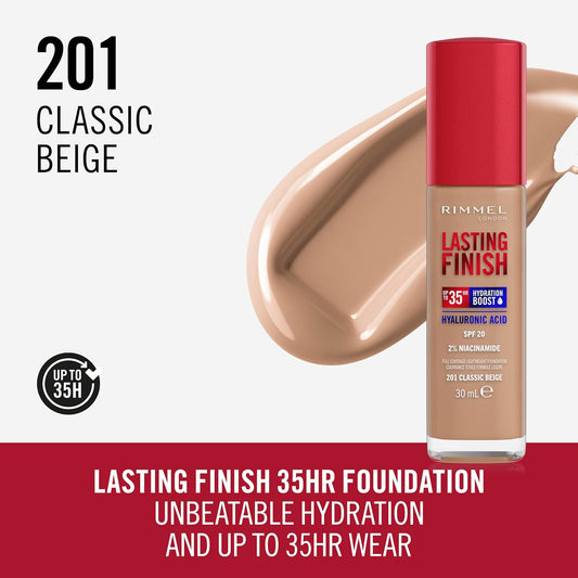 Rimmel Lasting Finish 35Hr Foundation 201 Classic Beige 30ml