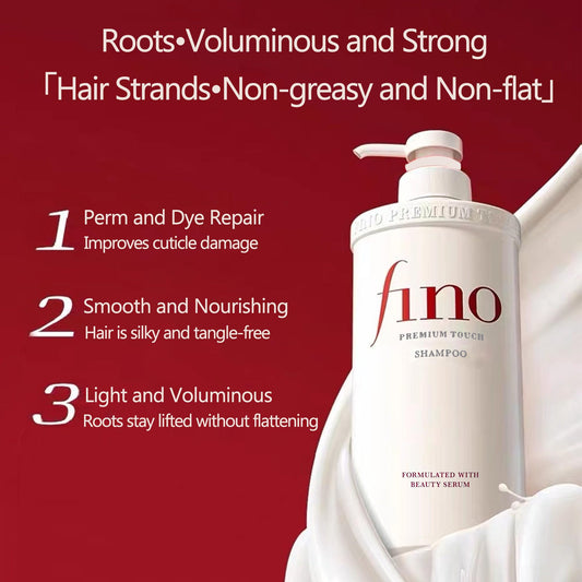Shiseido Fino Premium Touch Shampoo - Formulated with Beauty Serum, 550ml