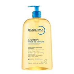 Bioderma Atoderm Soothing Lipid-Replenishing Gentle Cleansing Shower Oil for Body, Face and Hands for Very Dry and Sensitive Skin