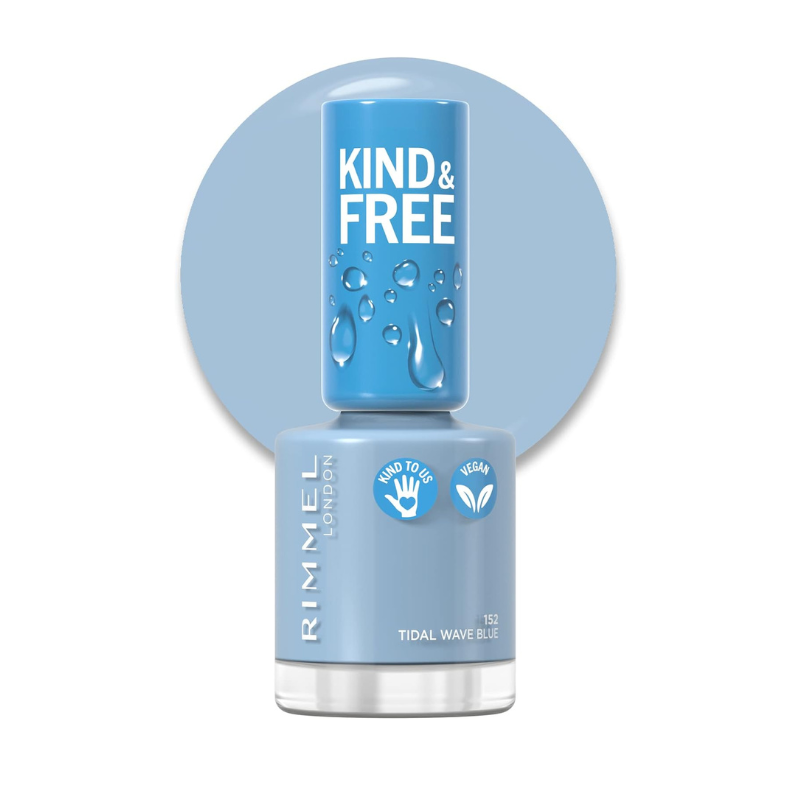 Rimmel London Kind and Free Clean Nail Polish 8ml 152 Tidal Wave Blue