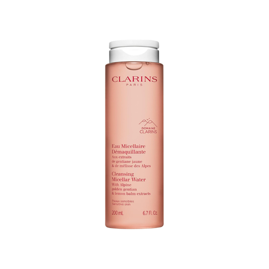 Clarins Cleansing Micellar Water, Gentle Face Cleanser with Alpine Golden Gentian & Lemon Balm – 200ml