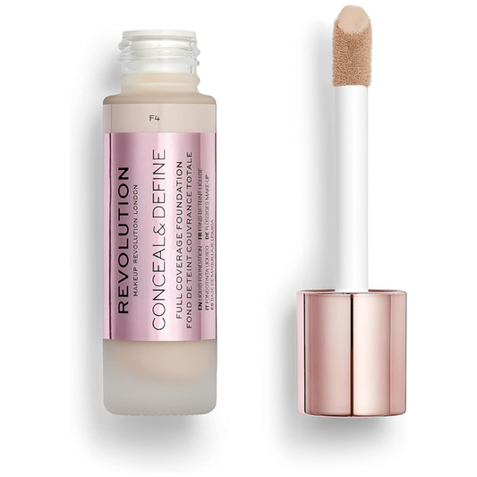 Revolution Beauty London Conceal and Define Foundation – F4, 23 ml