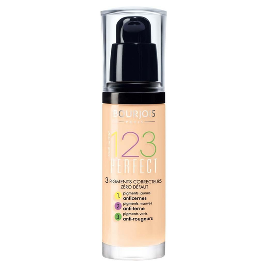 Bourjois 123 Perfect Medium Coverage Liquid Foundation – 51 Light Vanilla, 30 ml
