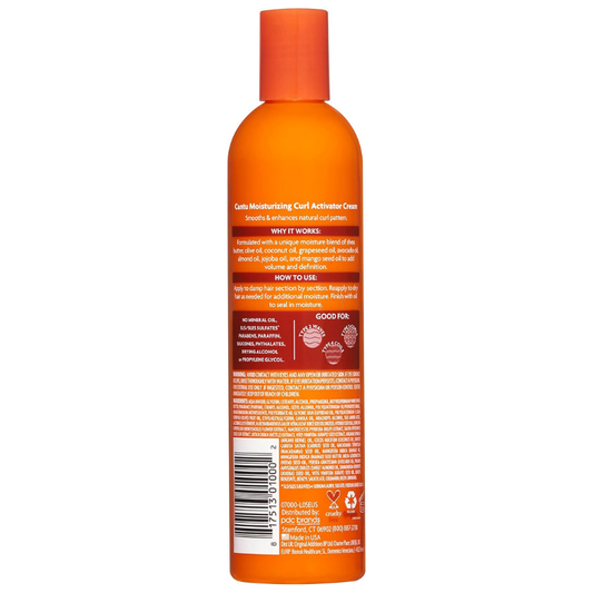 Cantu Natural Hair Moisturizing Curl Activator Cream for Defined Curls & Waves, 355ml