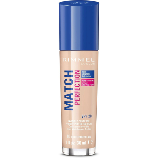Rimmel Match Perfection Foundation – 010 Light Porcelain, 30 ml