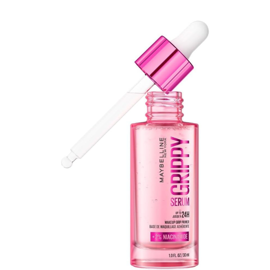 Maybelline New York Grippy Serum Makeup Primer – Hydrating, Water-Based Formula with 2% Niacinamide, 30 ml