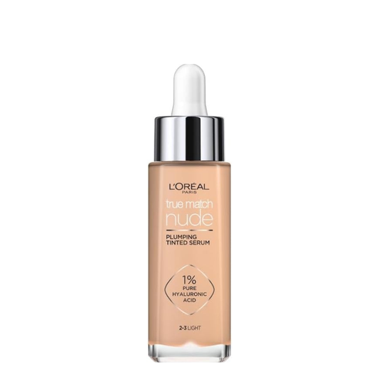 L’Oréal Paris True Match Nude Plumping Tinted Serum with 1% Hyaluronic Acid – Shade 2-3 Light