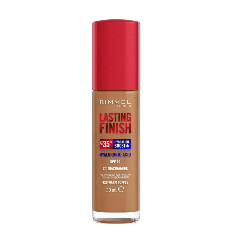 Rimmel Lasting Finish 35H Full Coverage Foundation – 420 Warm Toffee, 30 ml