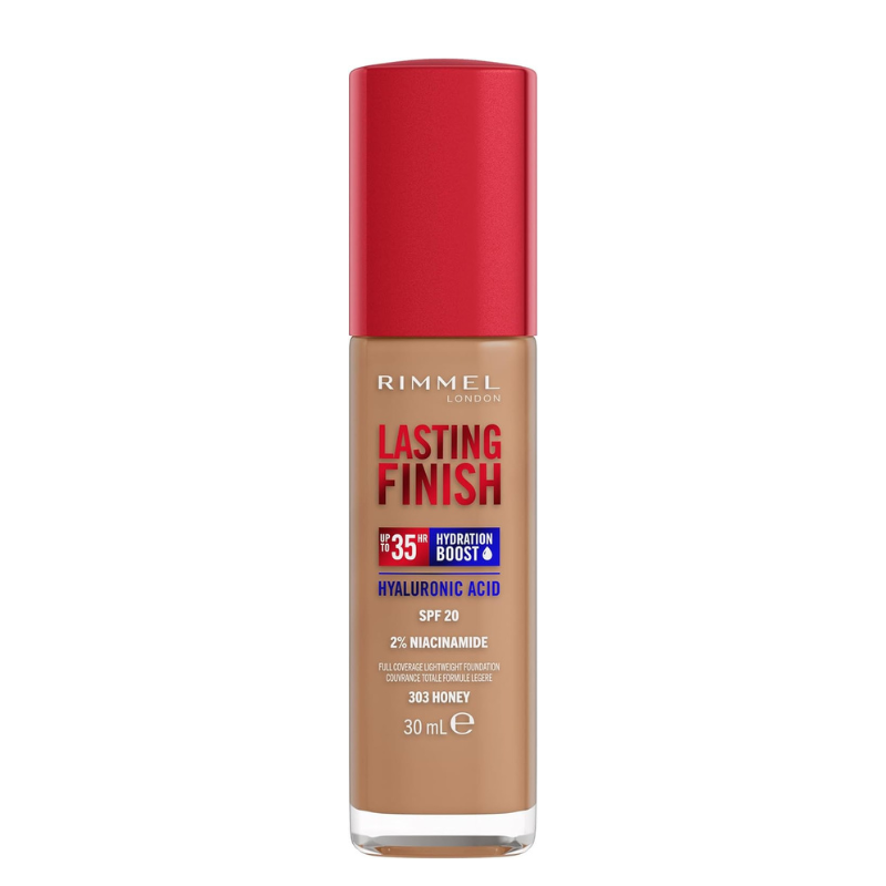 Rimmel Lasting Finish 35H Full Coverage Foundation – 303 Honey, 30 ml