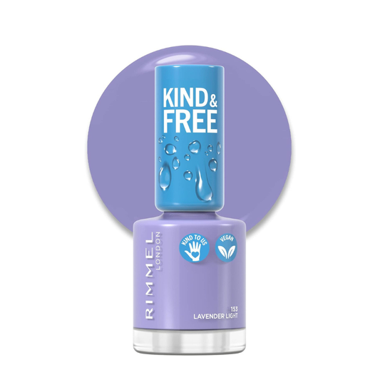 Rimmel London Kind and Free Clean Nail Polish 8ml 153 Lavender Light