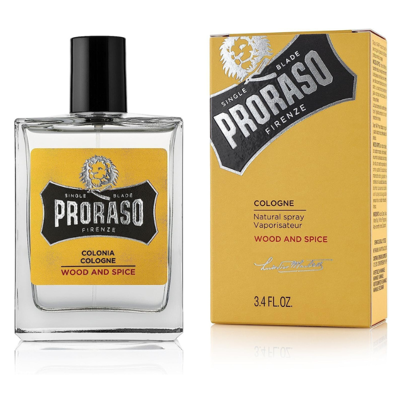 Proraso Cologne Natural Spray, Wood & Spice Scent, 100ml