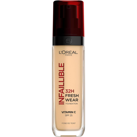 L'Oréal Paris Infallible 32H Fresh Wear Foundation – 125 Natural Beige, 30 ml