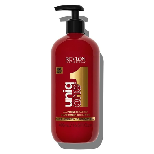 Revlon Professional UniqOne All-in-One Moisturising Shampoo for Damaged Hair Repair and Hydration, 490 ml