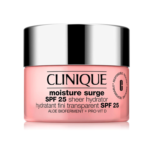 Clinique Moisture Surge SPF 25 Sheer Hydrator Face Moisturiser with Aloe Vera, Hyaluronic Acid and Provitamin D – 30 ml