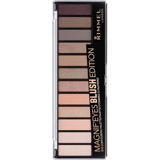 Rimmel London Magnif'eyes 12 Pan Eyeshadow Palette  Blushed Edition, 14g