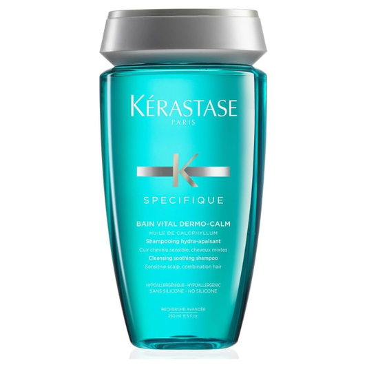 Kérastase Spécifique Bain Vital Dermo-Calm Cleansing & Rebalancing Shampoo for Sensitive Scalps with Calophyllum Oil & Glycerine, 250ml