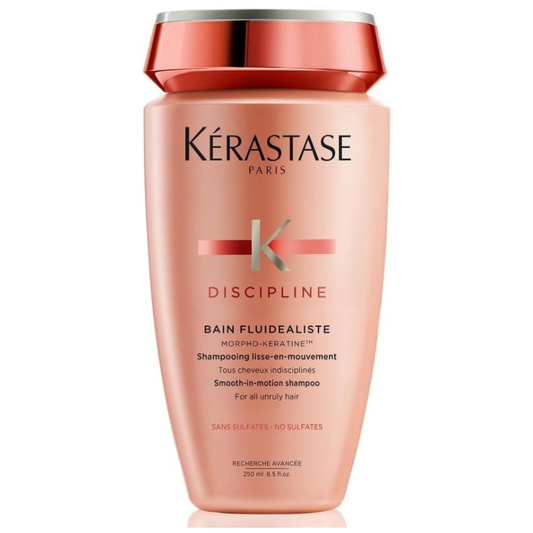 Kérastase Discipline Bain Fluidealiste Smoothing Anti-Frizz Shampoo Sulphate-Free for Fine to Normal Unruly Hair with Morpho-Keratine, 250ml