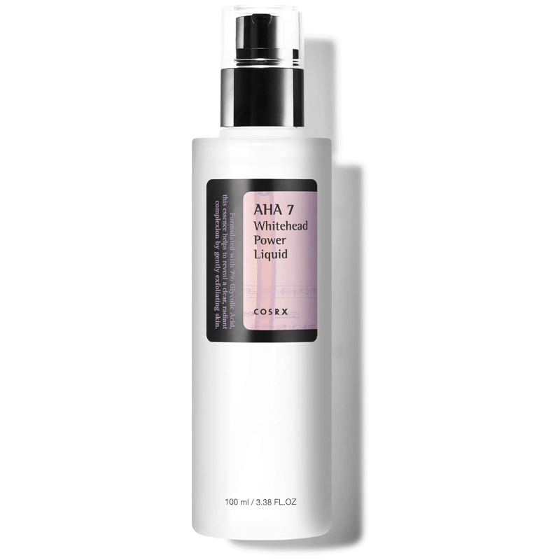 COSRX AHA 7 Whitehead Power Liquid Glycolic Acid Exfoliating Toner with Niacinamide for Dark Spots and Uneven Skin Tone, 100ml