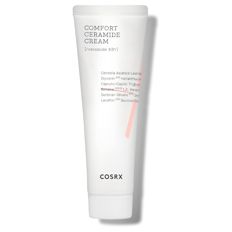 COSRX Comfort 1% Ceramide and 50% Centella Asiatica Leaf Extract Cream for Lasting Hydration and Strengthening Skin Barrier for Dry Skin