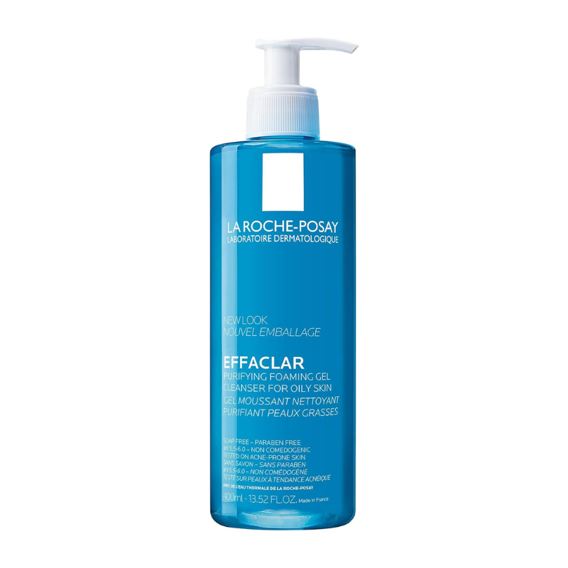 La Roche-Posay Effaclar Zinc Pidolate Purifying Foaming Gel Cleanser with Thermal Spring Water, Soothing Antioxidants for Oily Skin, 400 ml