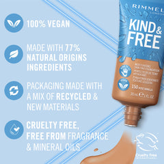 Rimmel Kind & Free Moisturising Skin Tint Foundation Vanilla Rose 150 30ml